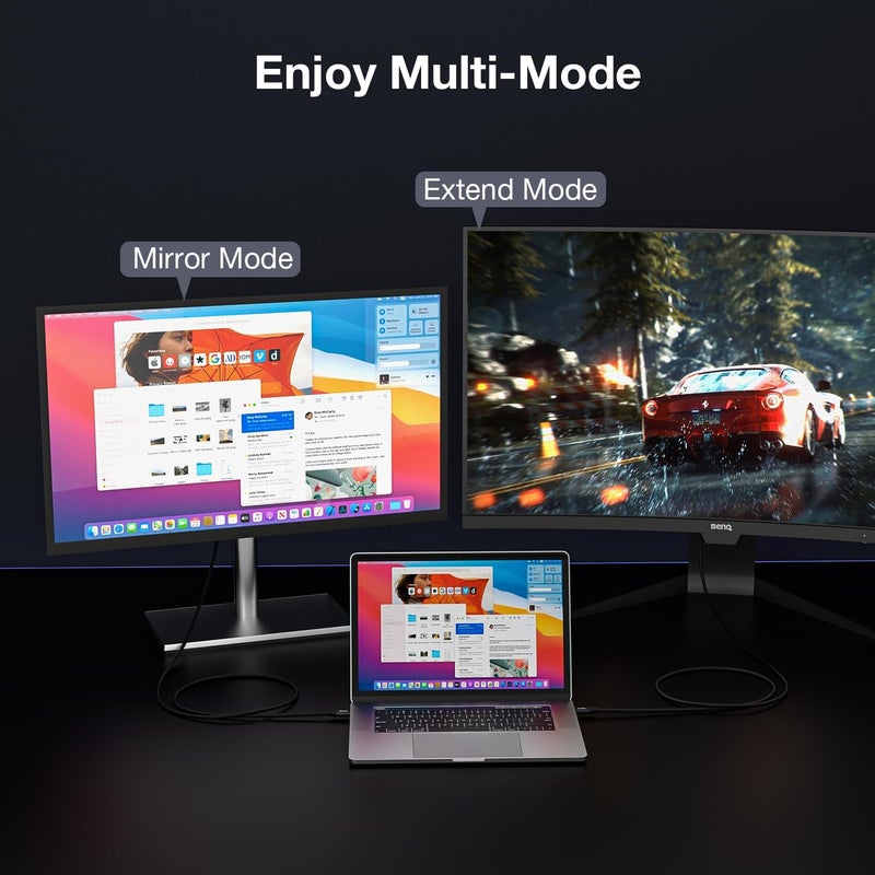 LEIRUI 8K@60Hz USB C to DisplayPort 1.4 Adapter, Bidirectional Type C to Display Port Adapter, Thunderbolt 4 & 5 to DP Converter Compatible with MacBook,iPhone 17 16 15,iPad Pro,Samsung/Lenovo/HP/Dell/ASUS - Image 5
